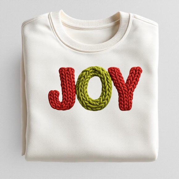 Joy Sweatshirt Faux Yarn simple but pretty Pink S M L XL XXL Soft realistic 3D - Picture 6 of 12
